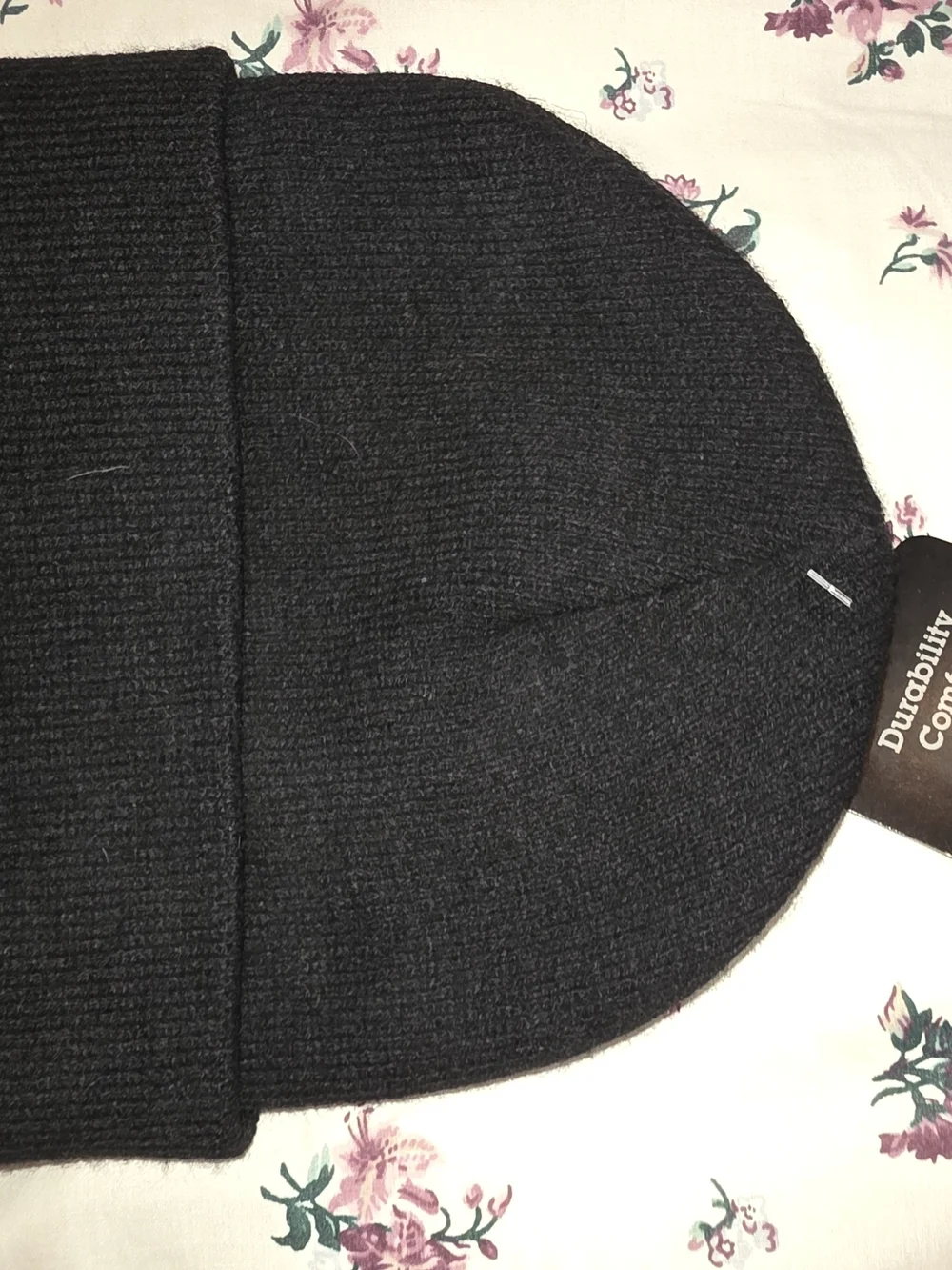 Carhartt Black Knit Beanie with Logo Patch - Picture 2 of 4